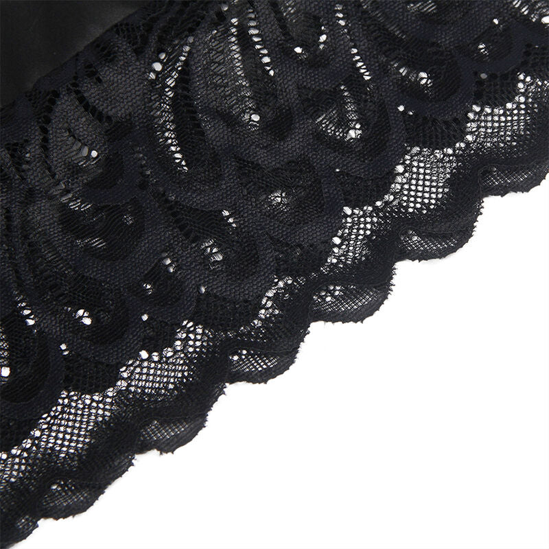 Babydoll Negro con Estampado Floral S/M