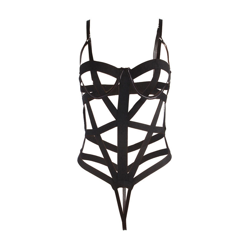 Black Sexy Cutout Lingerie Bodysuit S/M