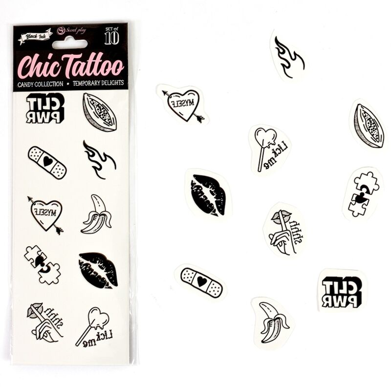 10-Piece Candy Collection Temporary Tattoos