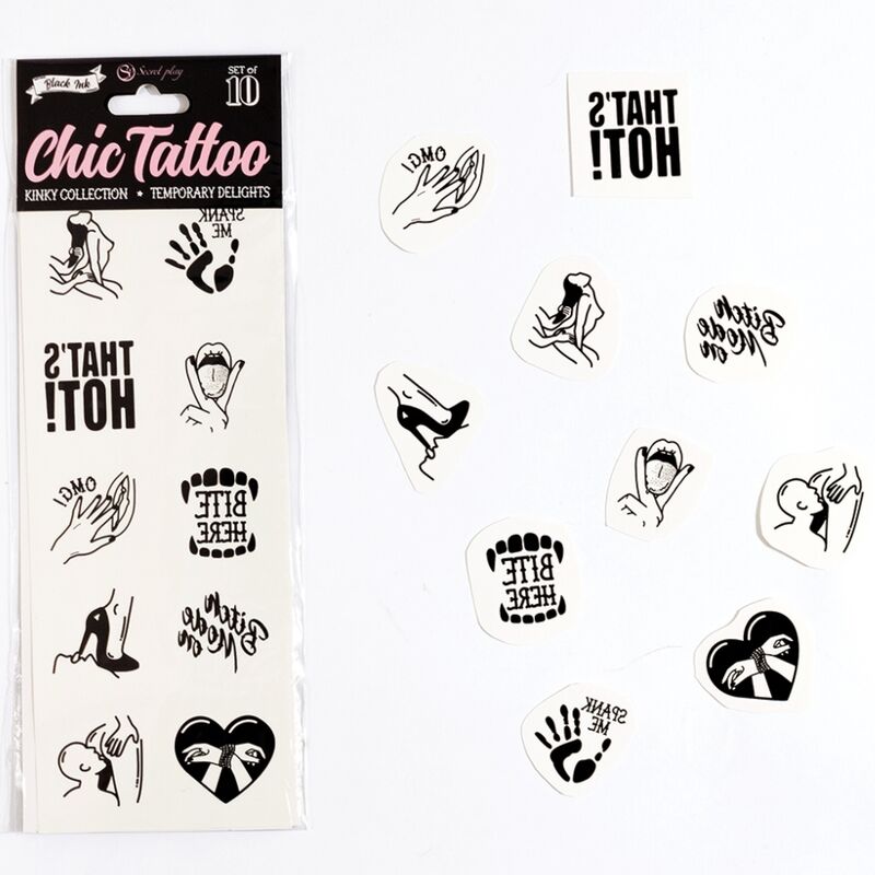 Kinky Collection Temporary Tattoos Set (10pk)
