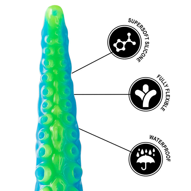 Dildo de Tentáculo Fluorescente Scylla Grande