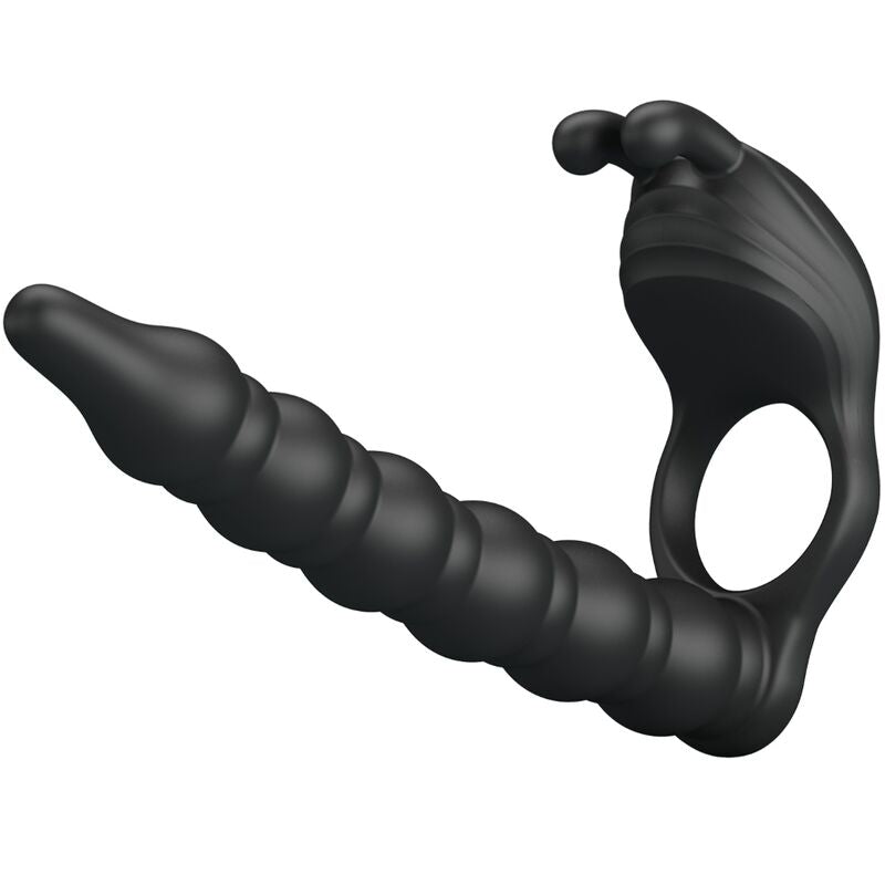 Anillo Vibrador con Plug para el Pene Blackney