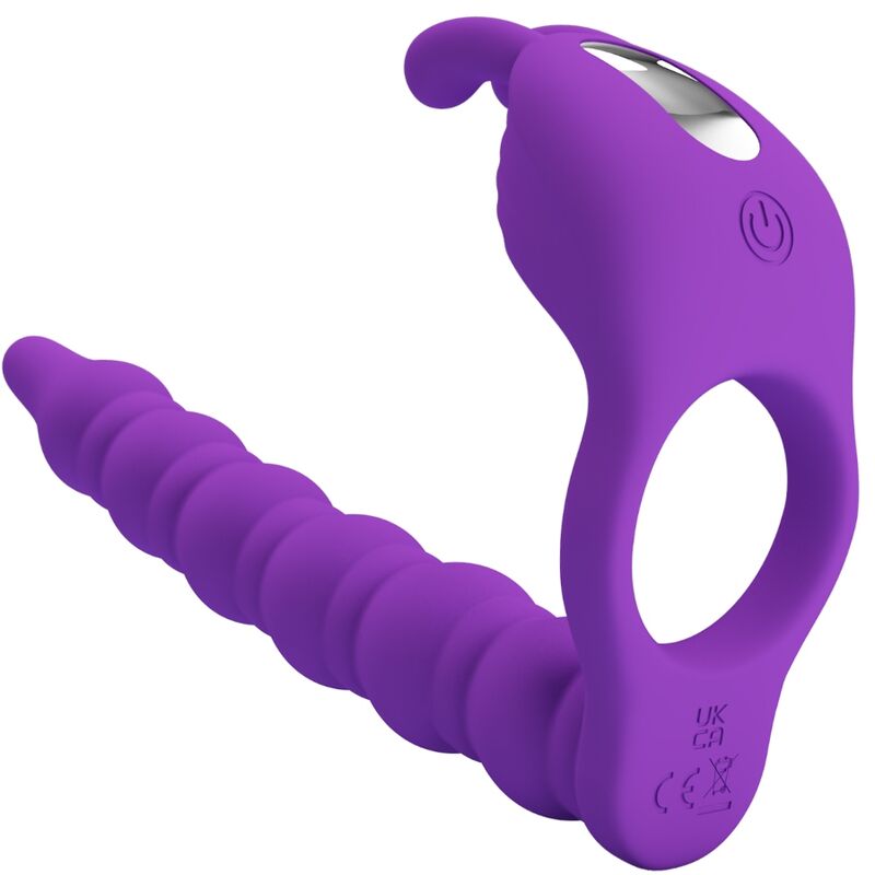 Blackney Vibrating Penis Ring with Plug