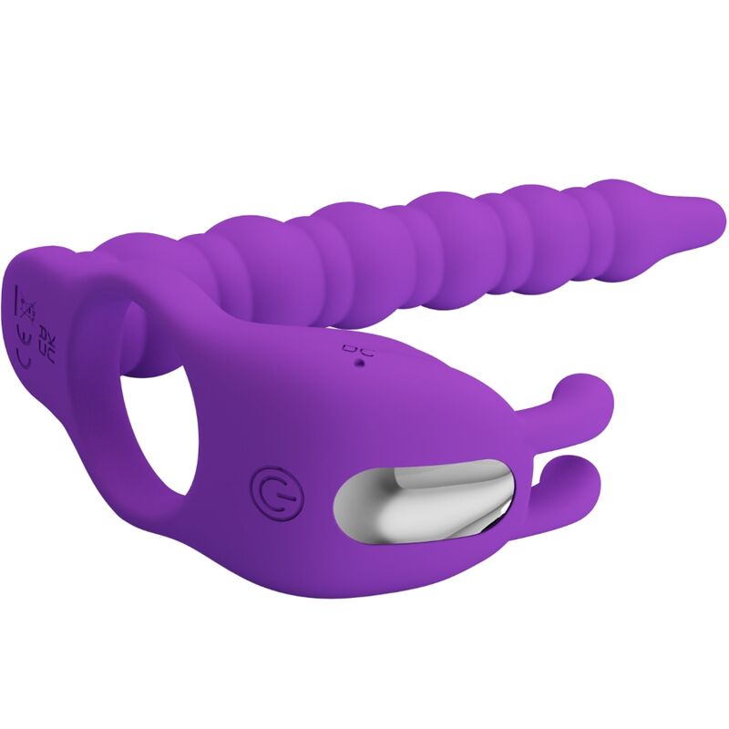 Blackney Vibrating Penis Ring with Plug