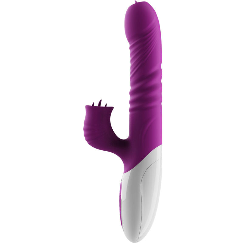Vibrador de Dupla Língua com Efeito de Aquecimento