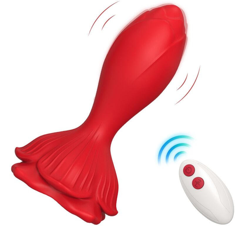 Pink Vibrator & Small Remote Anal Plug