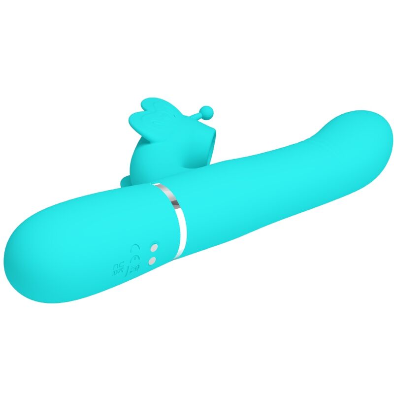 Vibrador Rabbit Aqua Verde 4 en 1