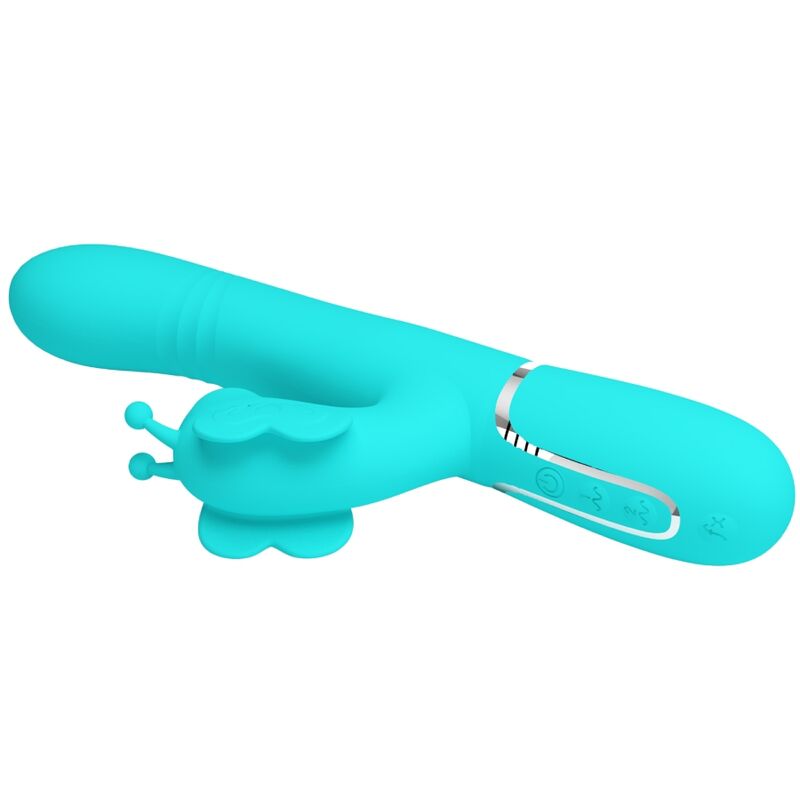 Vibrador Rabbit Aqua Verde 4 en 1