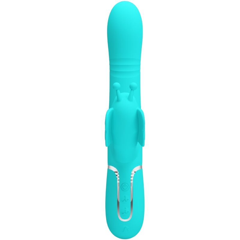 Vibrador Rabbit Aqua Verde 4 en 1
