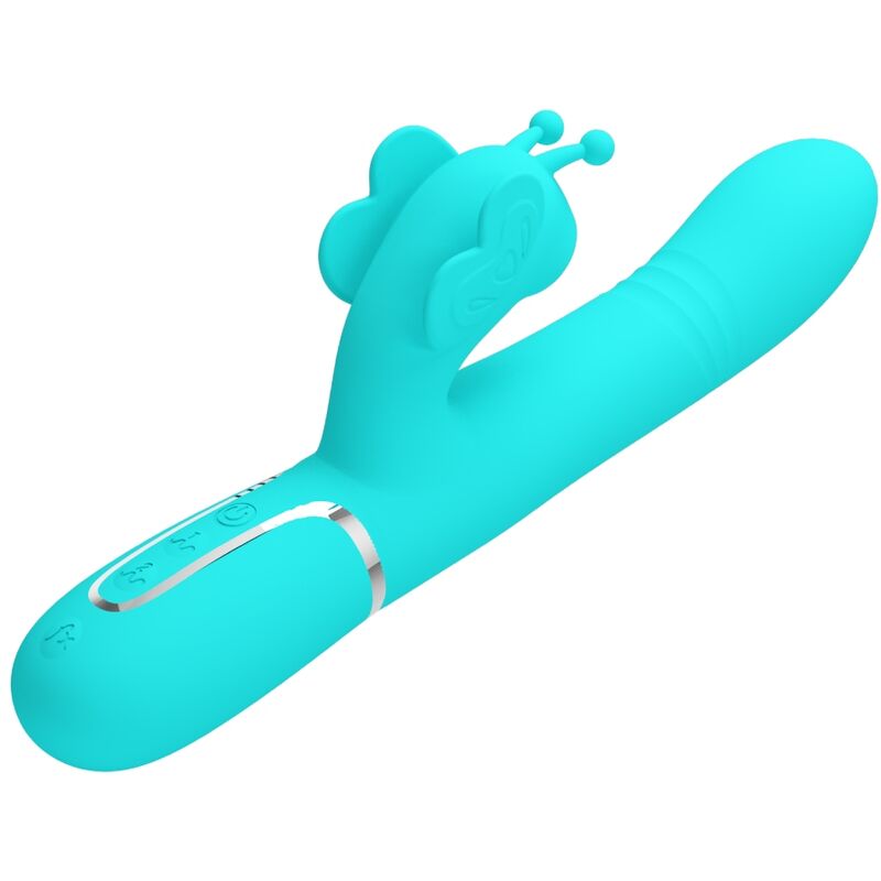 Vibrador Rabbit Aqua Verde 4 en 1
