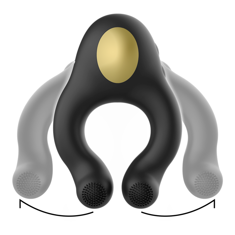Triple Motor Rechargeable Silicone Vibrator Ring