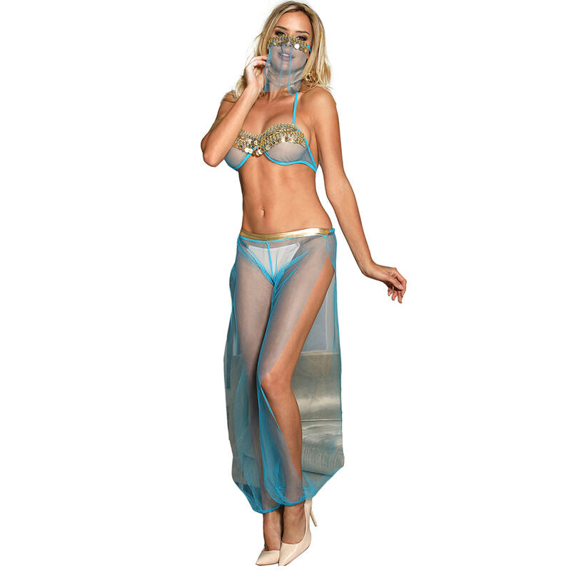 Conjunto de Lencería Azul Exótica India S/M