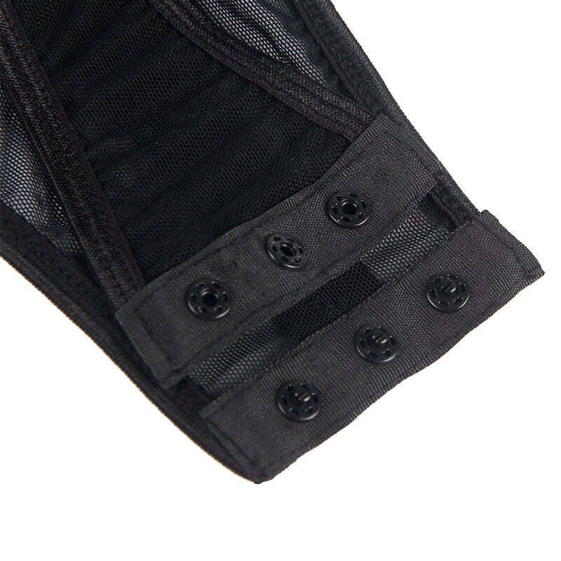 Body de Encaje Negro con Ligueros Talla L/XL