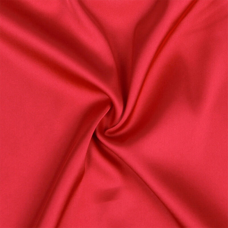 Red Satin Babydoll with Lace S/M
