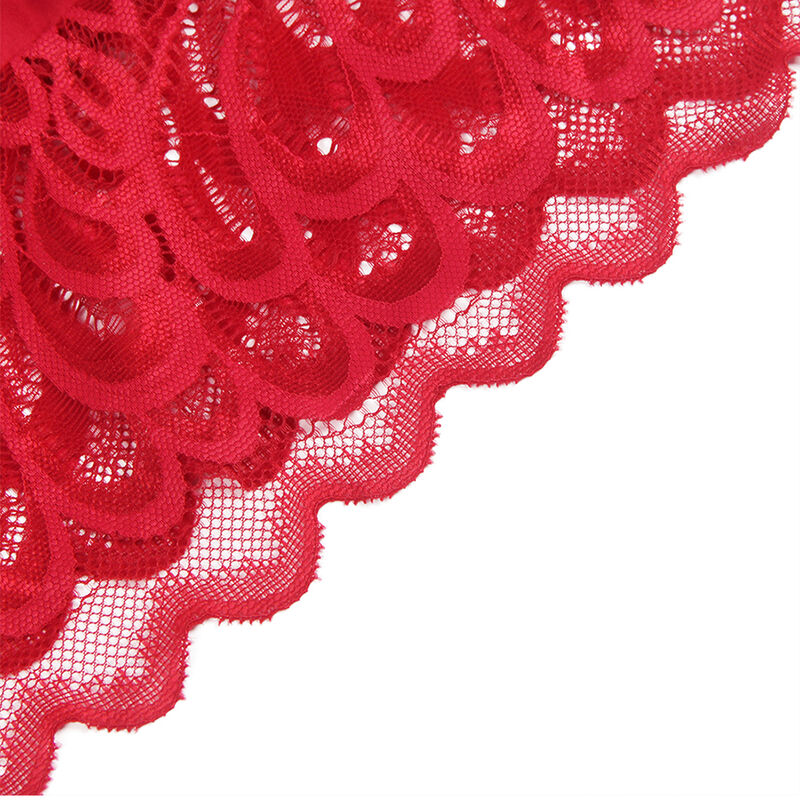 Babydoll de Satén Rojo y Encaje L/XL