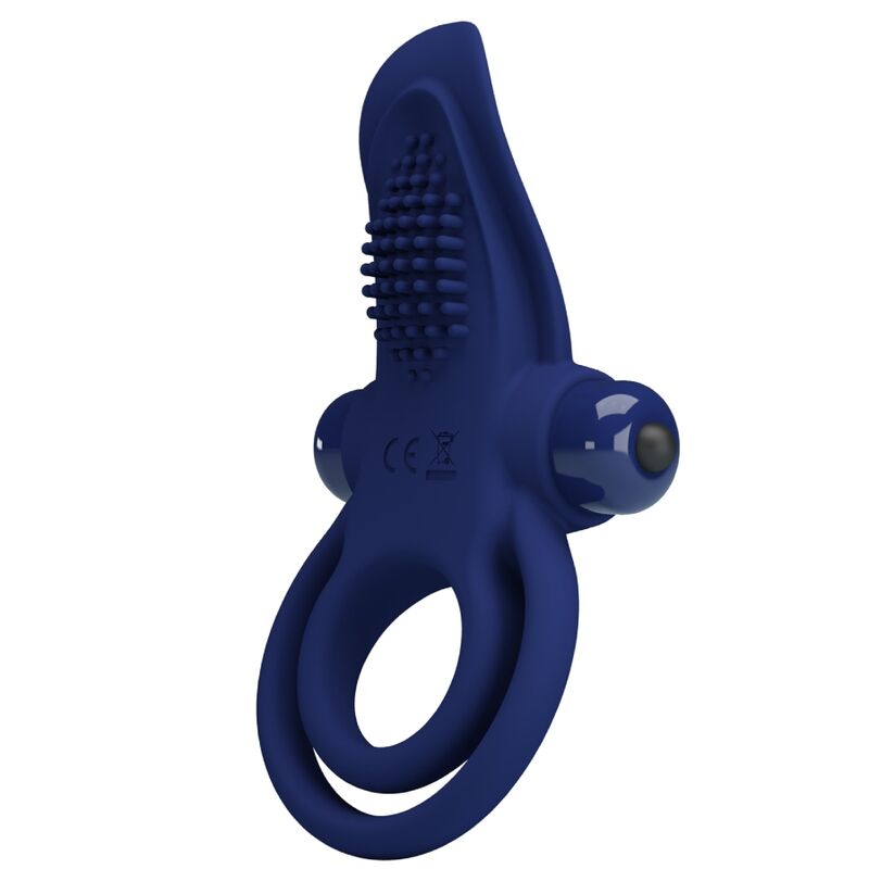 Bronson Vibrating Double Ring - Blue
