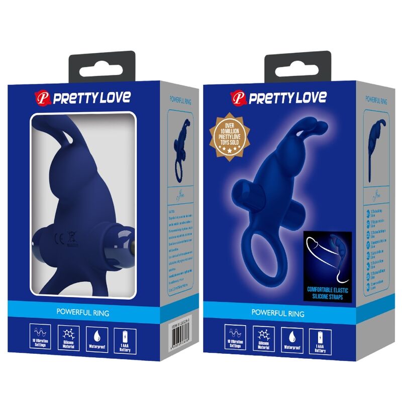 Jiro Rabbit Vibrating Ring - Blue