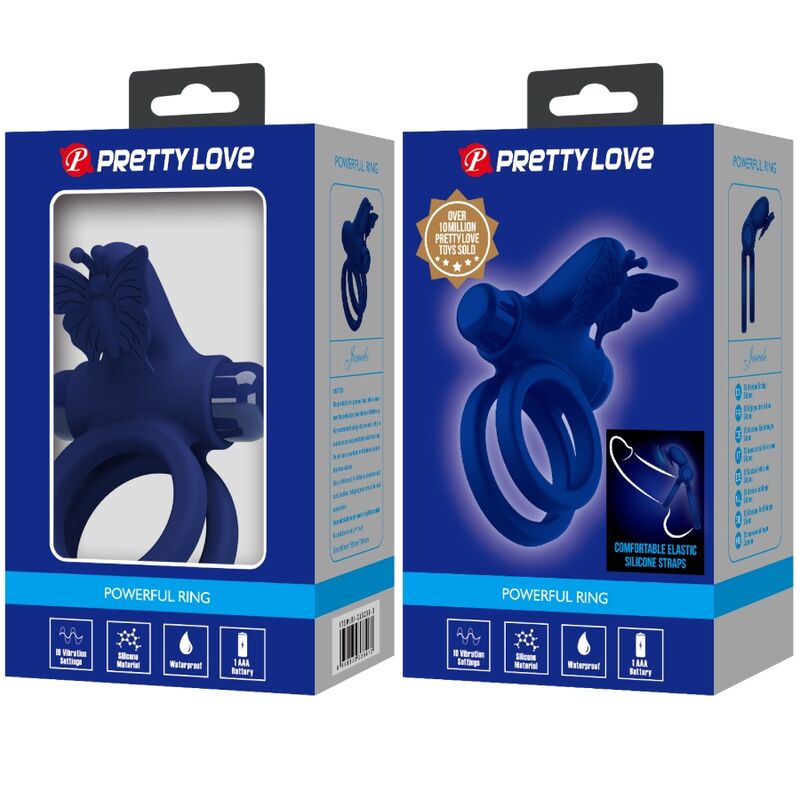 Jamele Butterfly Double Vibrating Ring