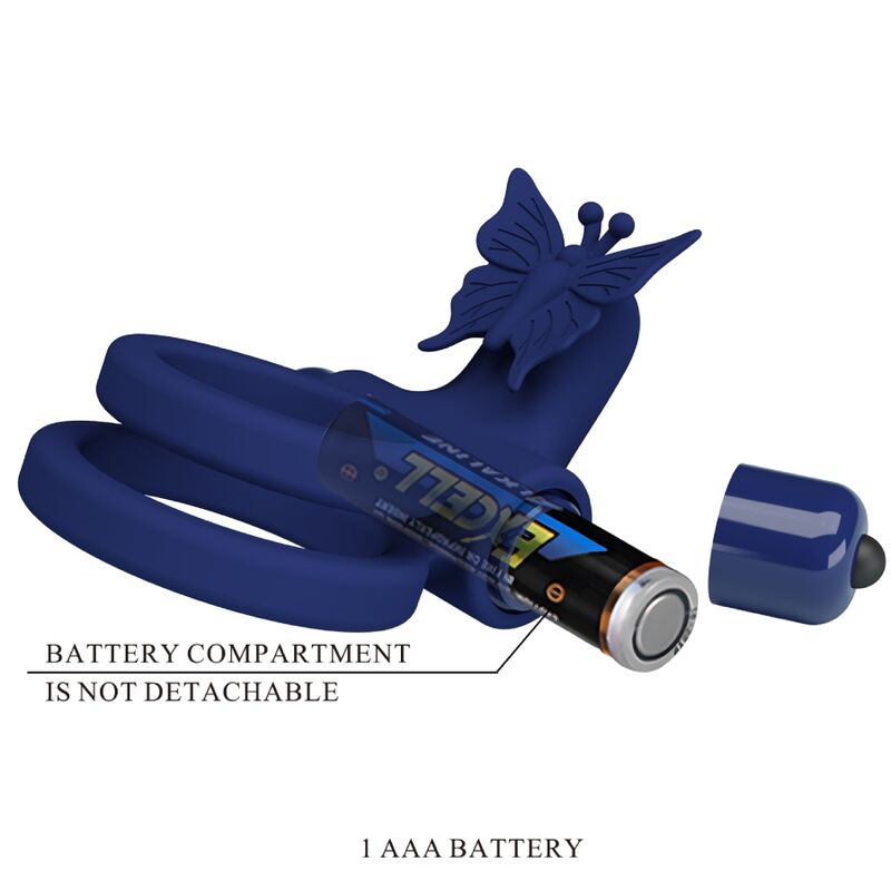 Jamele Butterfly Double Vibrating Ring