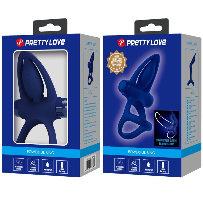 Vibrating Blue Double Ring Stimulator