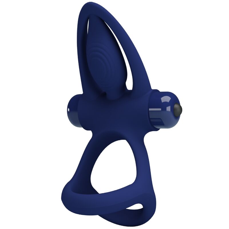 Vibrating Blue Double Ring Stimulator