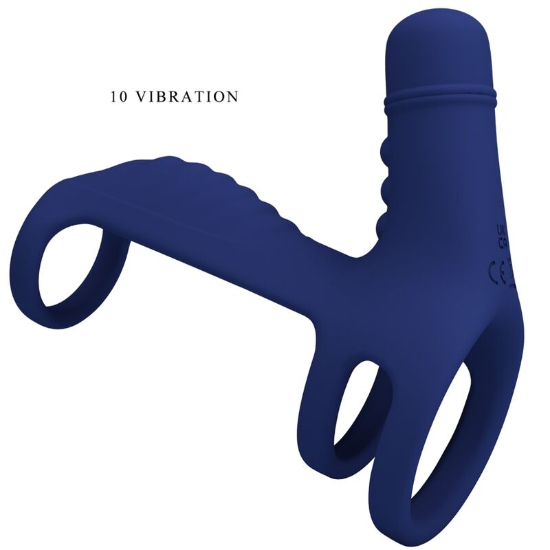 Elish Blue Vibrating Cock Ring Extension