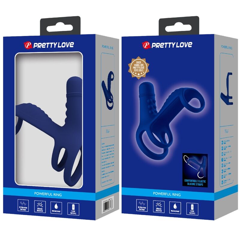 Elish Blue Vibrating Cock Ring Extension