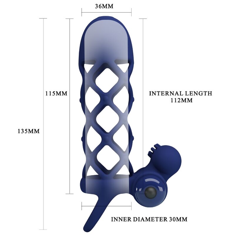 Giann Vibrating Silicone Ring - Blue
