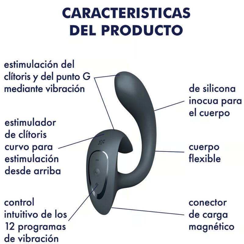 G For Goddess 1 Rabbit Vibrator - Dark Gray