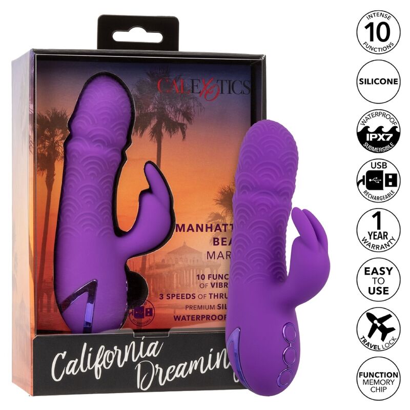Vibrador Rabbit Maravilla de Manhattan Beach Púrpura
