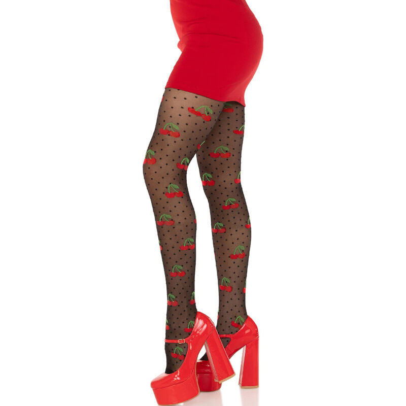 Elegant Black Cherry Moles Stockings