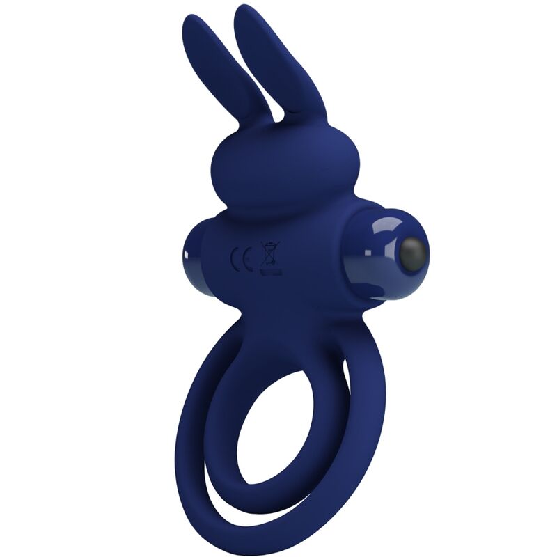 Darey Blue Double Vibrating Rabbit Ring