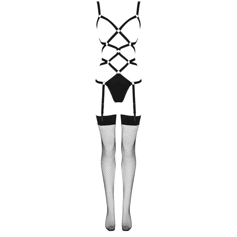 Thiara Lc 20213 Conjunto de Body y Medias Negro