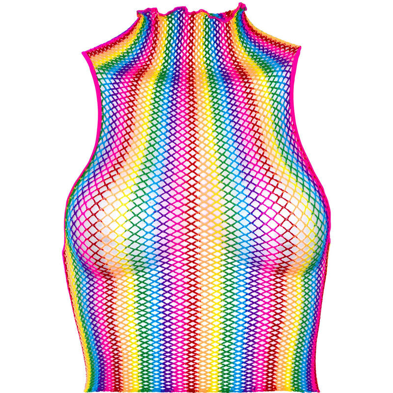 Seductive Multicolor Fishnet Lingerie Top