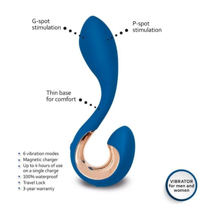 Gpop 2 Vibrador de Ponto G & P - Azul Índigo