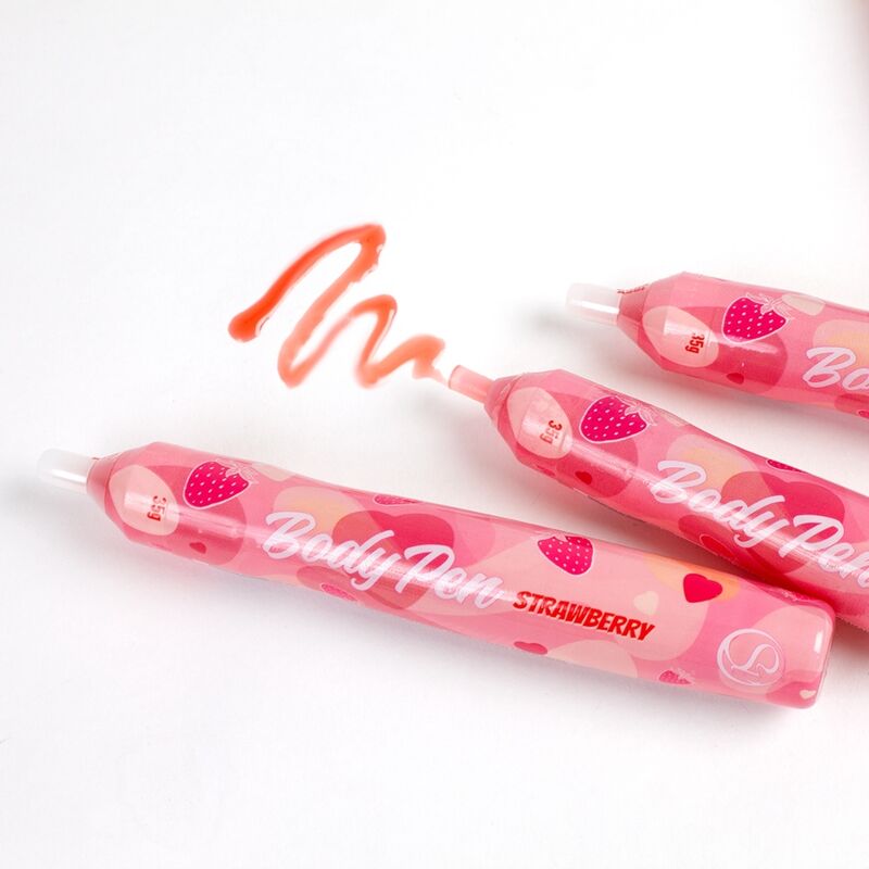 Strawberry Flavored Edible Body Pen