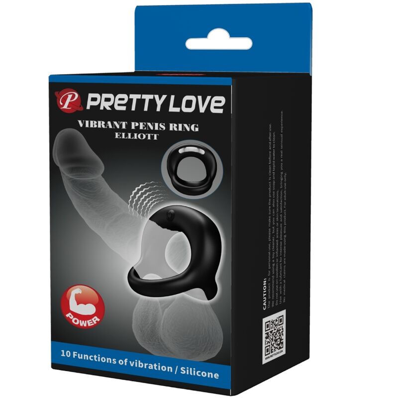 Elliott Black Vibrating Cock Ring