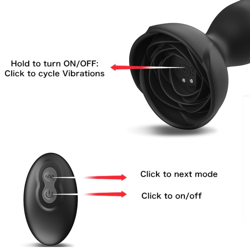 Bloom Rose Vibrator & Anal Plug Set