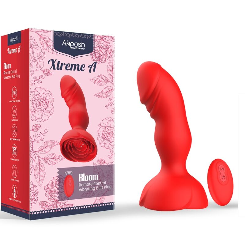A Bloom Rose Vibrator & Anal Plug Set