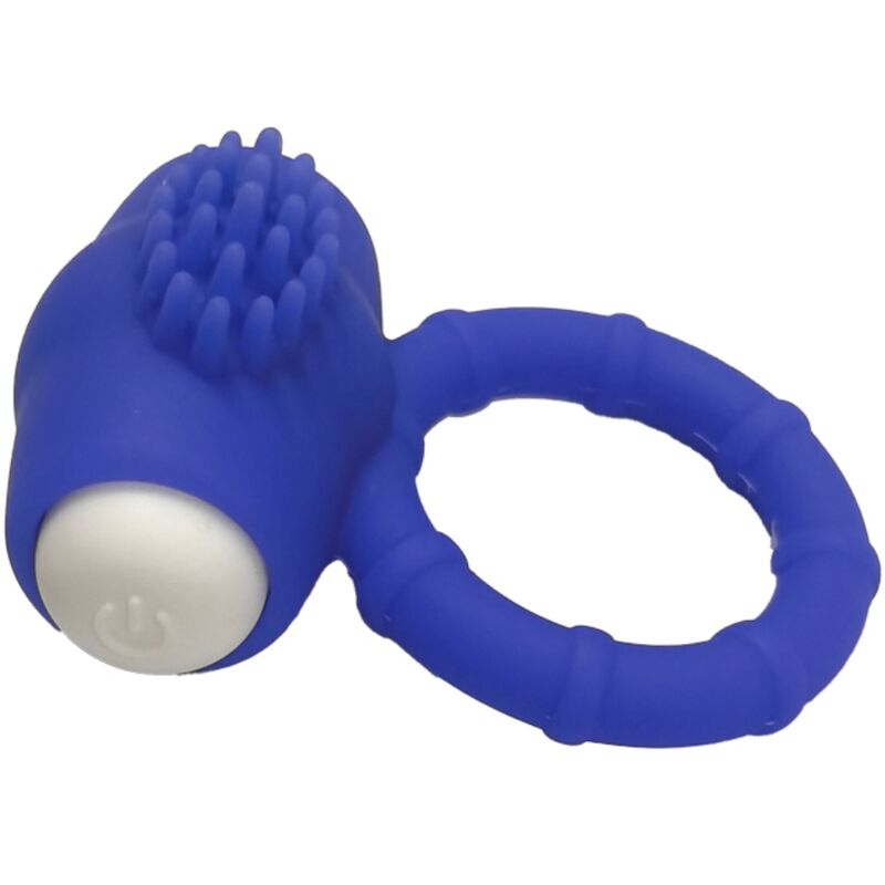 Power O Silicone Vibrating Cock Ring - Blue