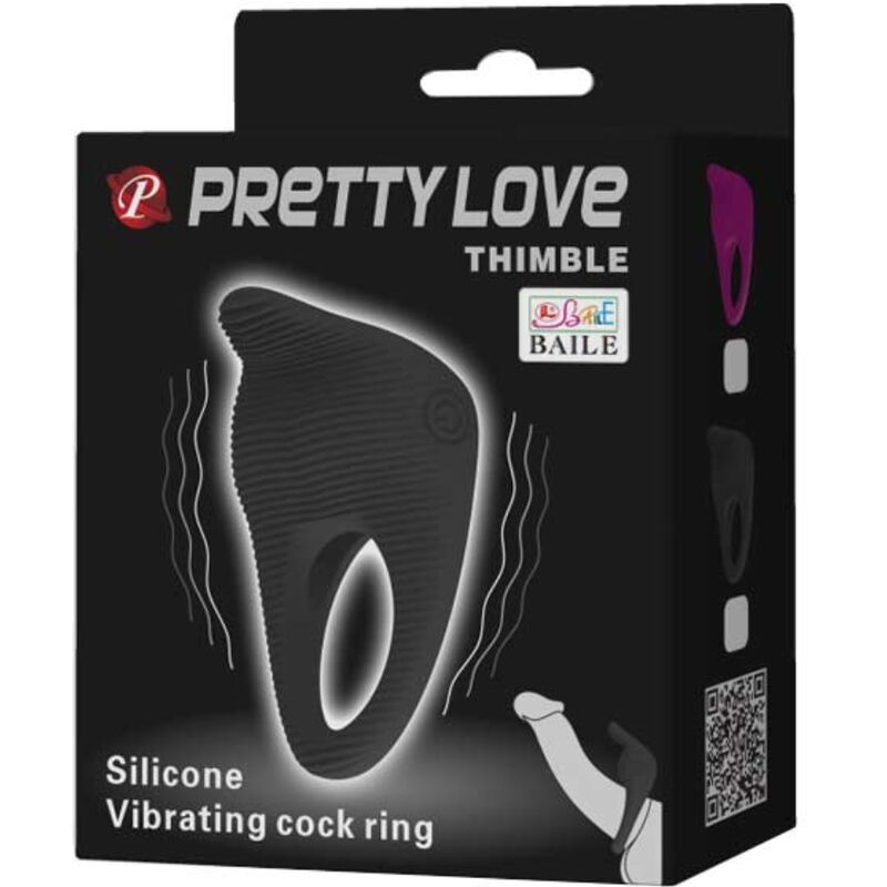 Intimate Thimble Vibrator Ring - Black