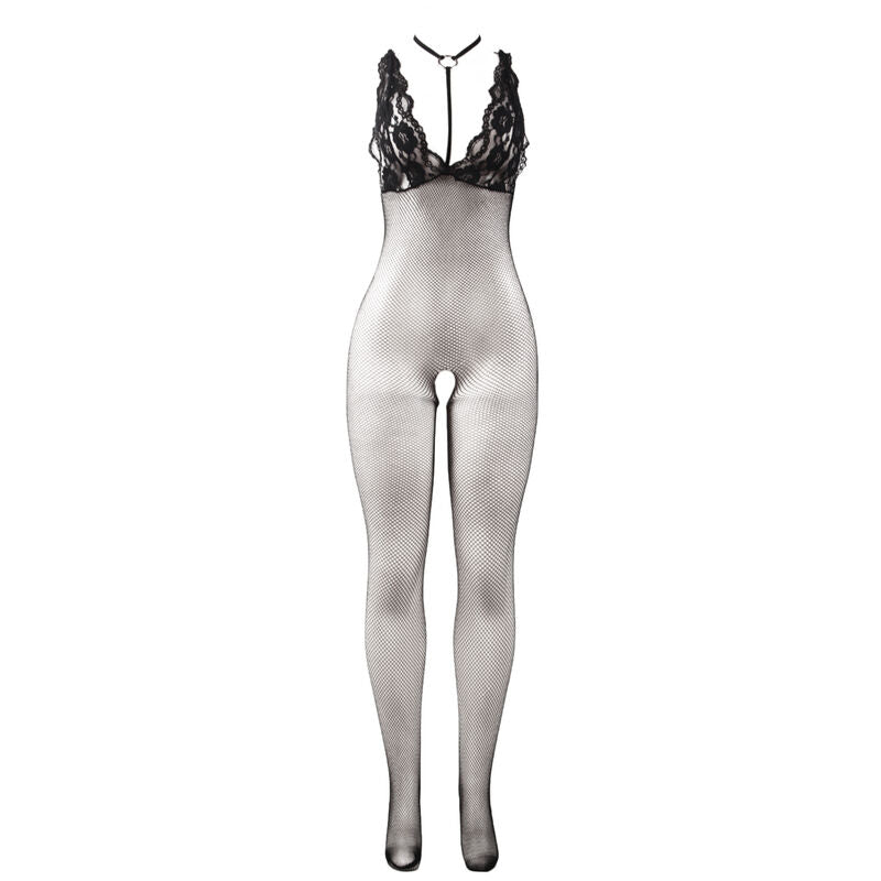 Bodystocking de Rede Preta Sem Fundo
