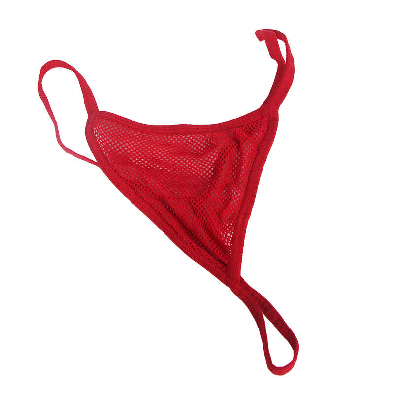 Red Diamond Fishnet Bodystocking With Gloves
