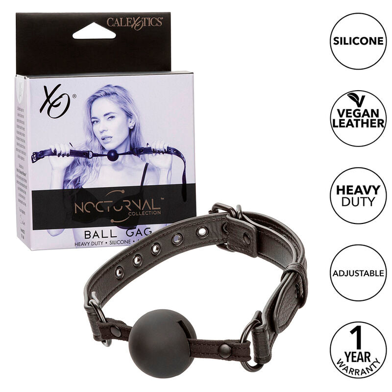 Nocturnal Silicone Ball Gag - Black