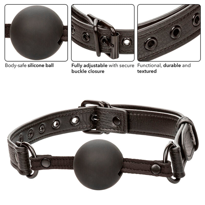 Nocturnal Silicone Ball Gag - Black