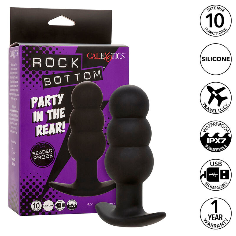 Rock Bottom Beaded Anal Plug 10 Vibrations
