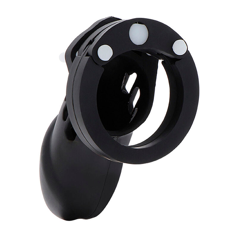 Large Black Silicone Chastity Cock Cage