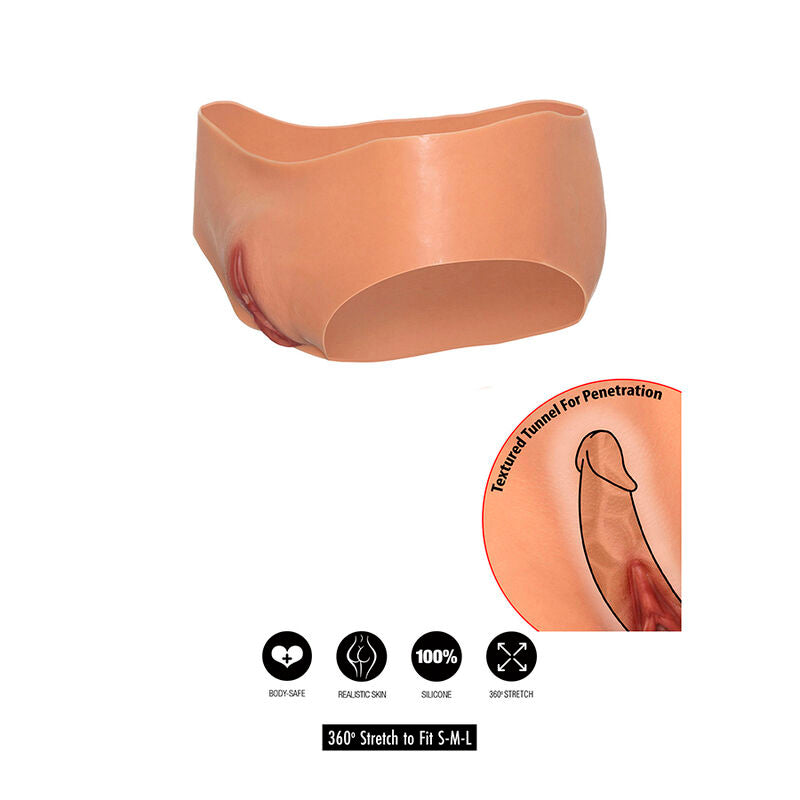 Alter Ego Open Vagina Brief - Flesh