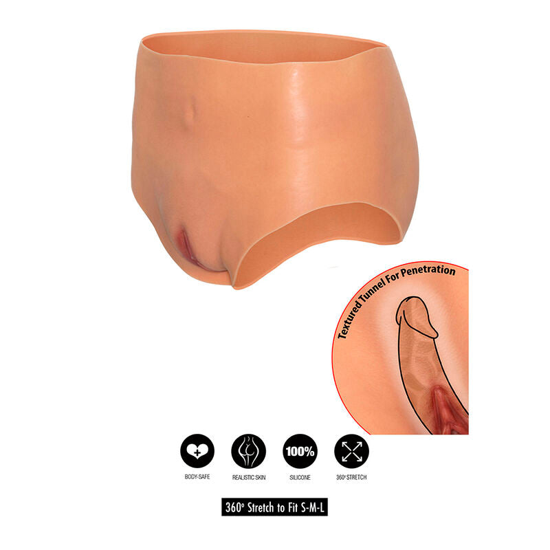 Alter Ego Open Vagina Brief - Flesh