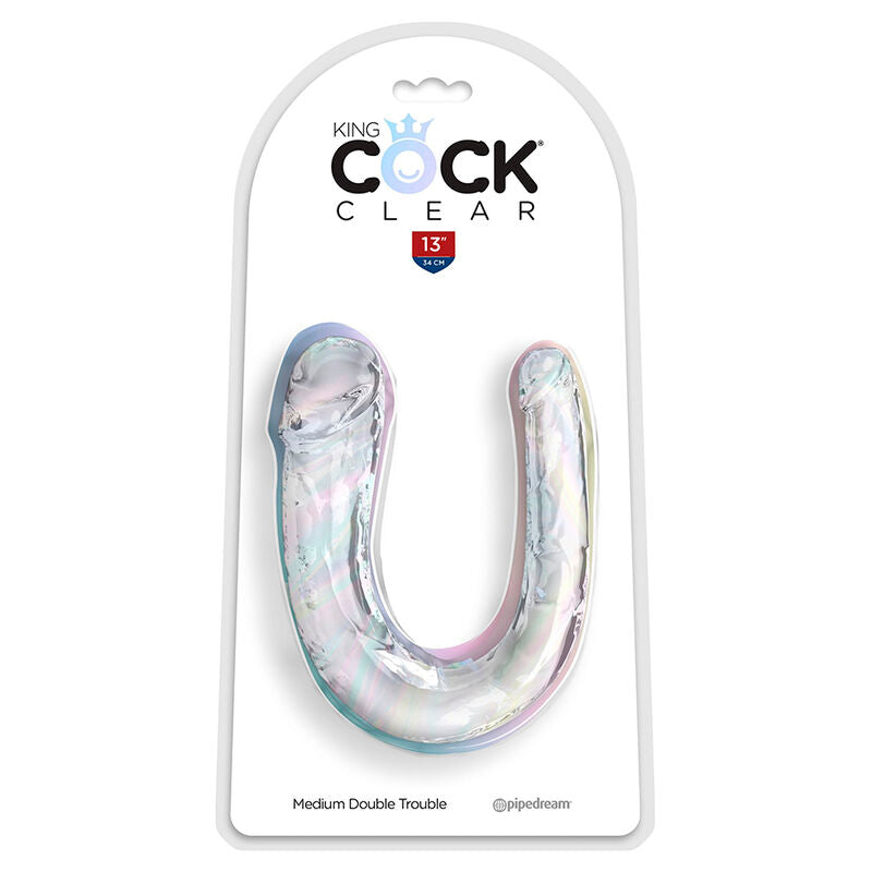 Clear Double Trouble Double Dildo 33cm